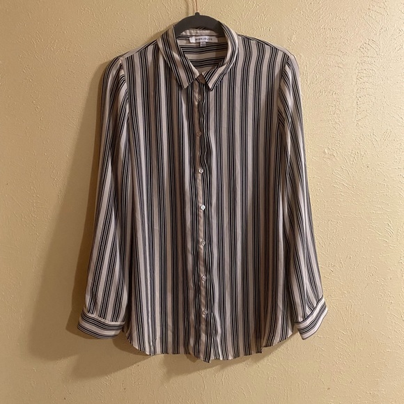 Rose & Olive Black and White Striped Blouse - Picture 1 of 3